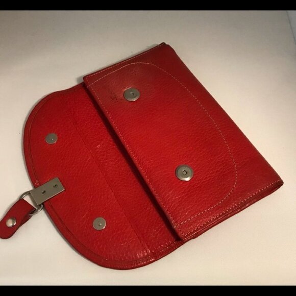 PRUNE Red Leather Wallet Made in Brazil. - Picture 3 of 6